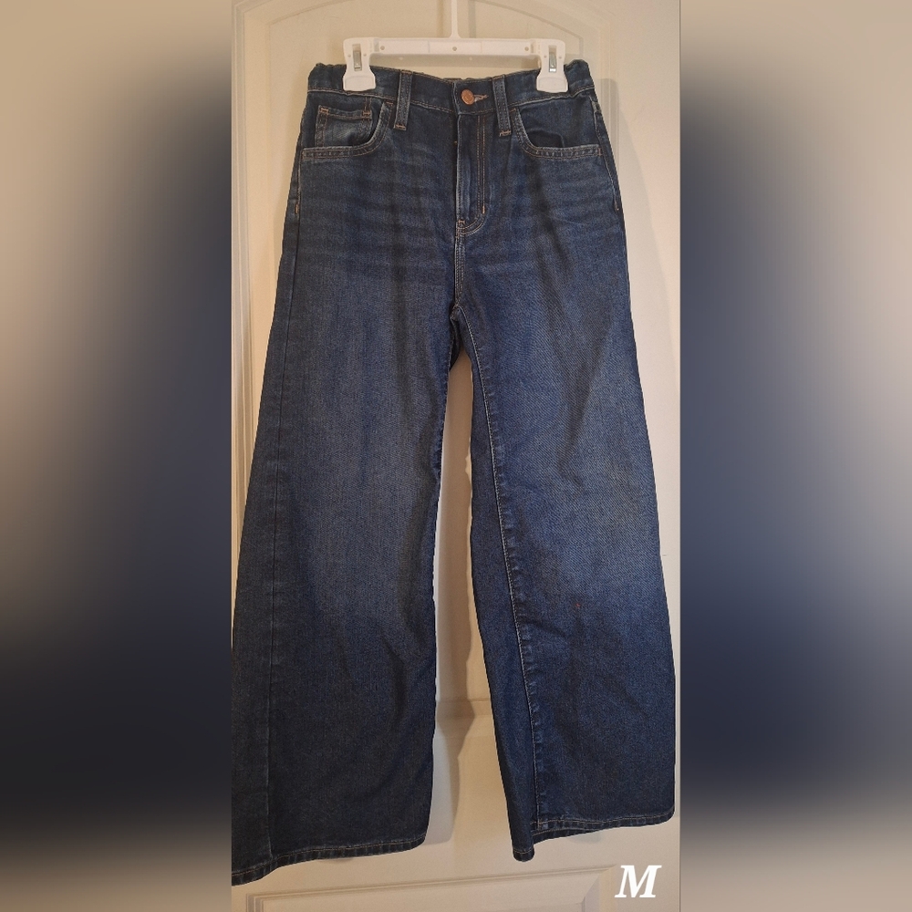 Old Navy High-Rise Baggy Wide Leg Jeans Sz 12 Girl Casual Schhol Travel Boho Cas